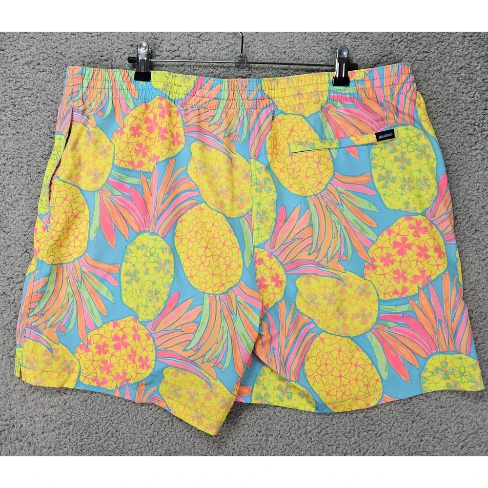 Chubbies The Hooligans Pineapple Swim Trunks Men's XXL  5.5